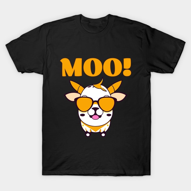 Funny Cow Saying Moo T-Shirt by JoeStylistics